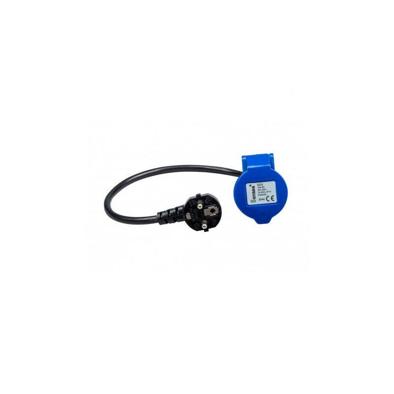 Pack ANTARION Rallonge Electrique 15M Prise P17 + Adaptateur Femelle P17 230V 3/4