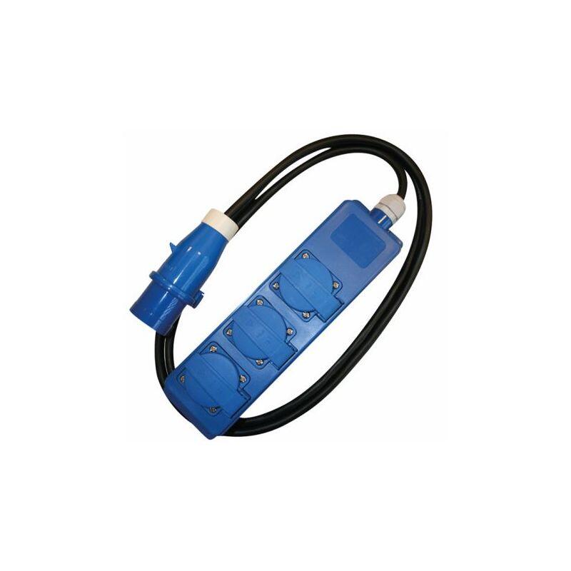 Pack ANTARION Rallonge Electrique 15M Prise P17 + Adaptateur Femelle P17 230V