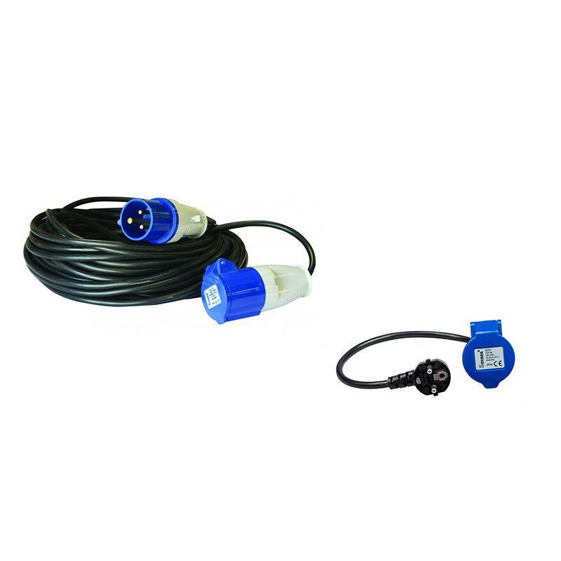 Antares - Pack Antarion Rallonge Électrique 15m P17 + Adaptateur Femelle Pour Camping-car - Adaptateur Prise - Noir - Taille Unique - Decathlon
