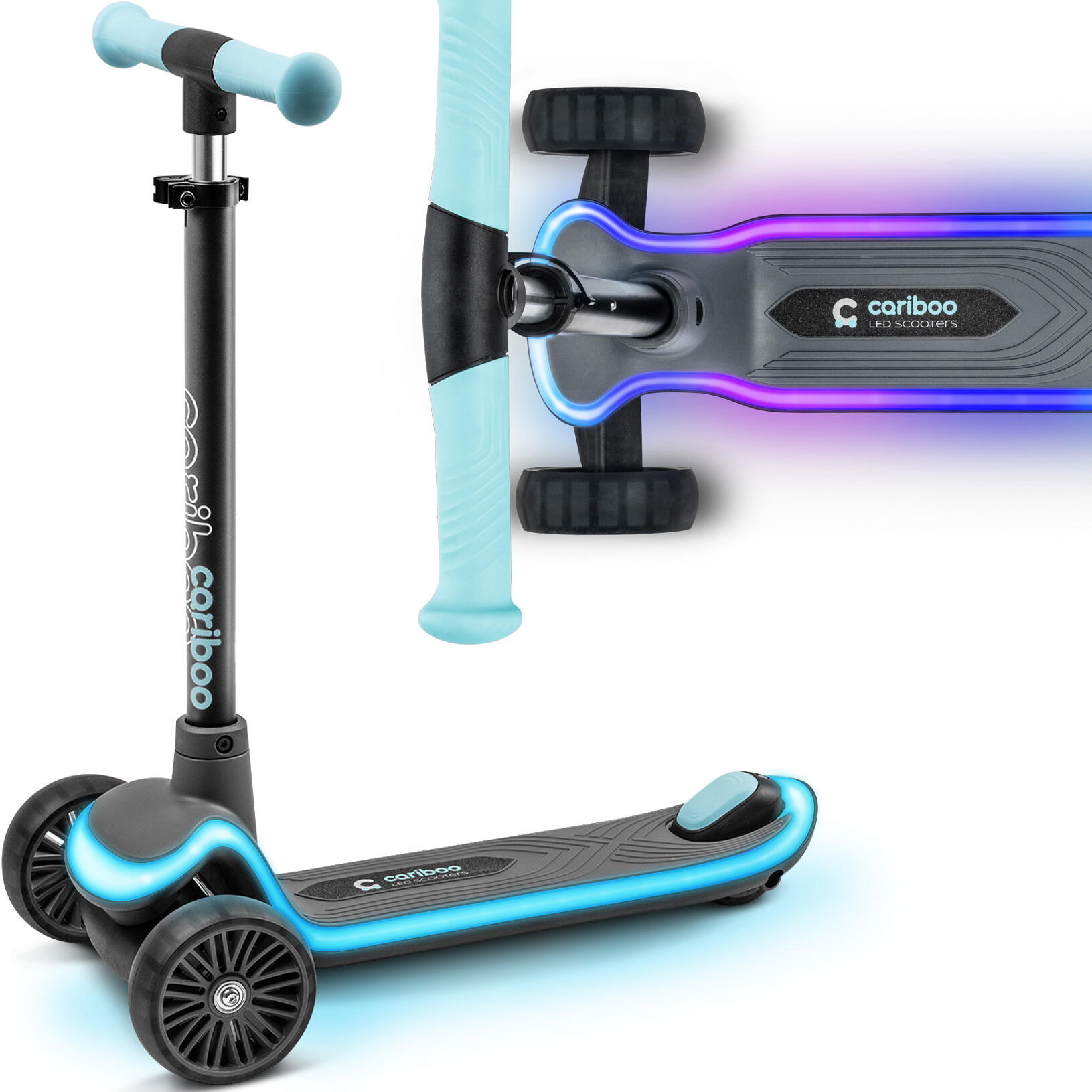 CARIBOO Kinderroller Cariboo LEDstar Blau