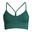 Bustieră Fitness Femei Seamless Graphical Rib Verde