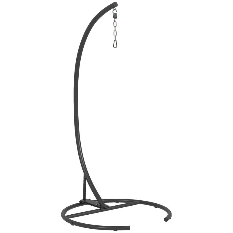 Soporte Silla Colgante Outsunny 102x102x195 cm Negro