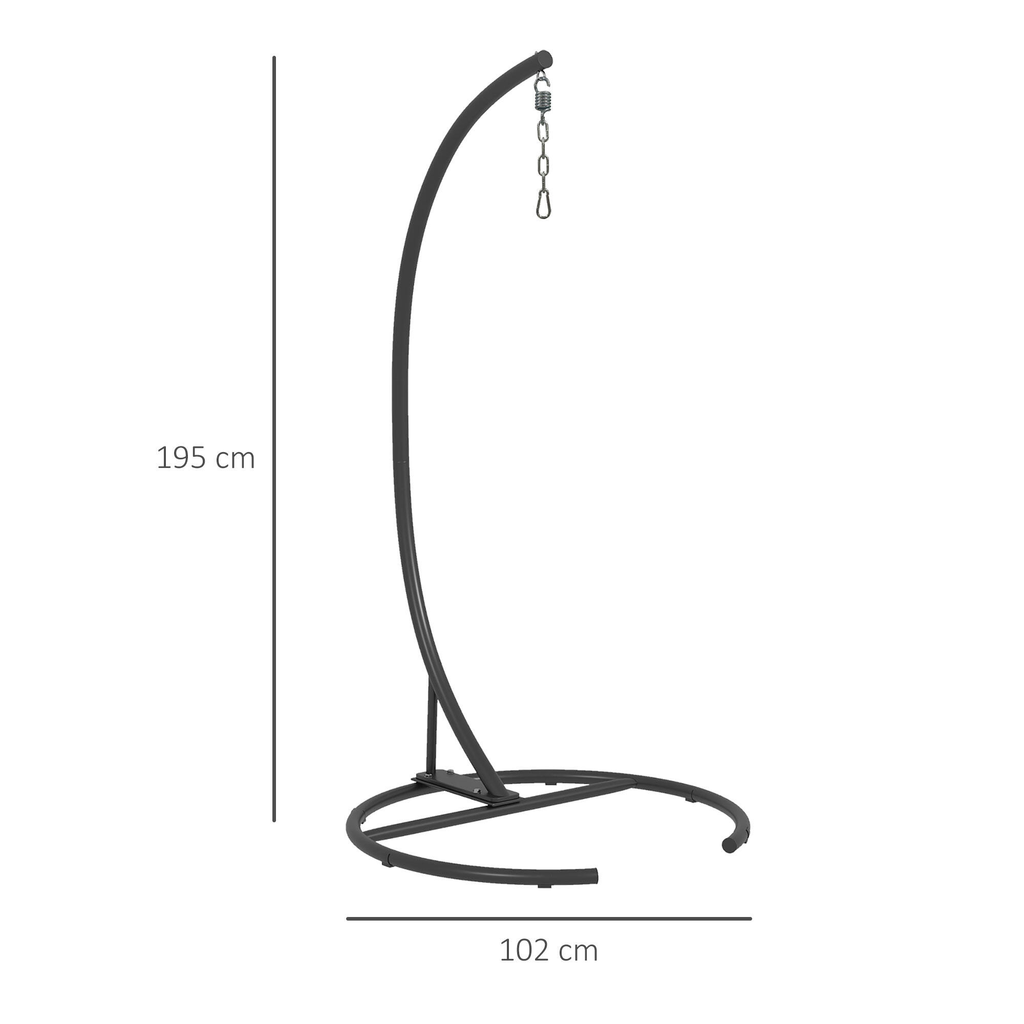 Suporte para cadeira suspensa preto Outsunny 3/7