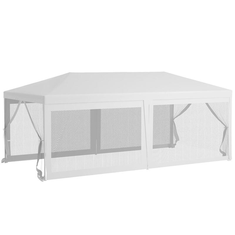 Carpa para eventos deportivos Outsunny 585x295x255 cm Blanco