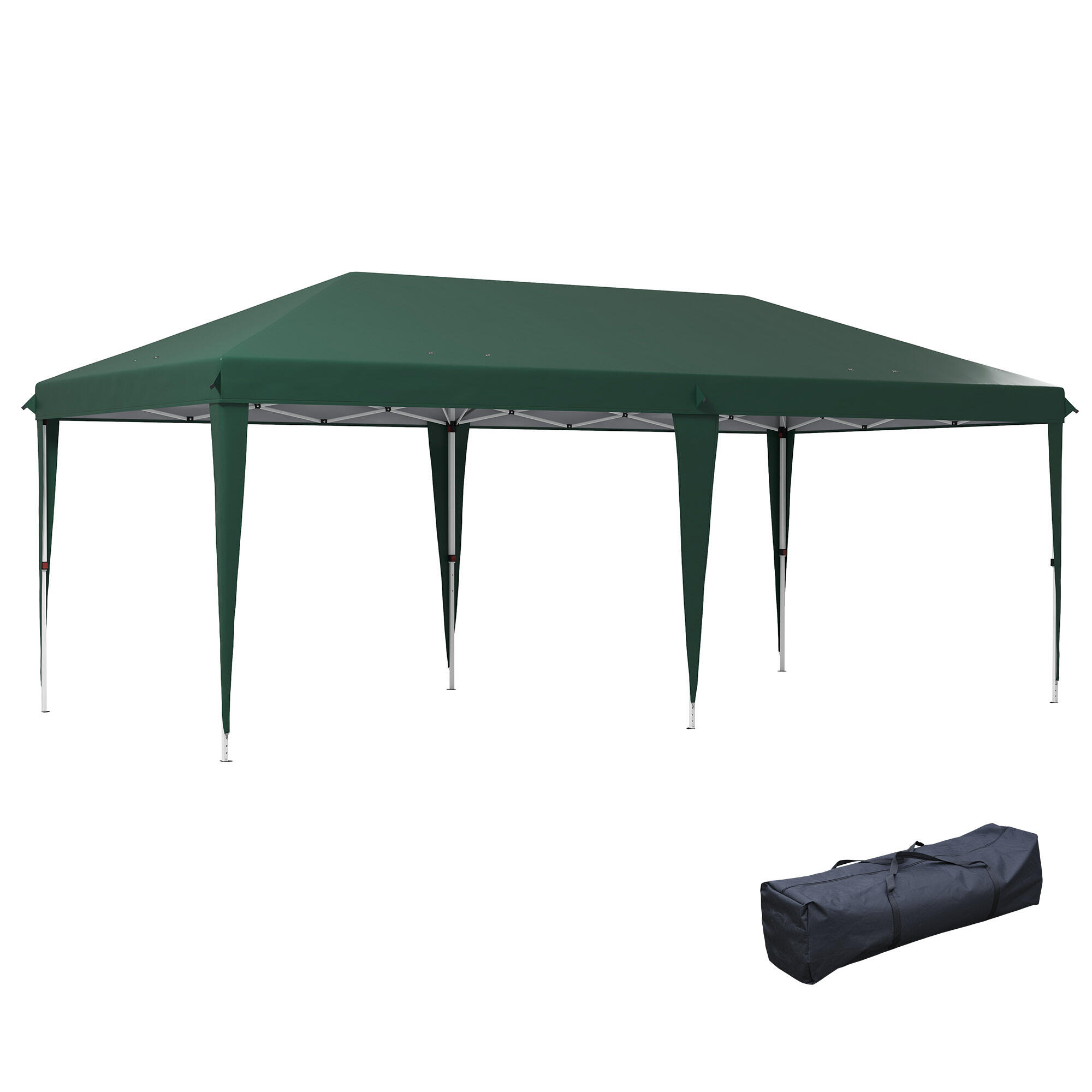 Tenda dobrável verde outsunny