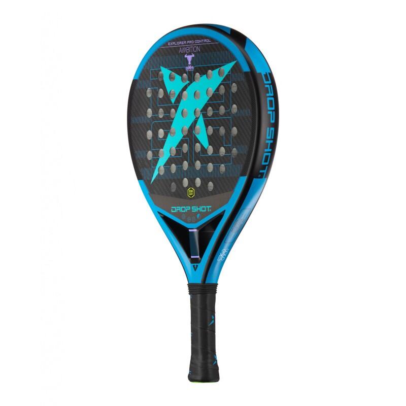 Drop Shot Explorer Pro Control Padelracket -  ZWART - unisex 4/5