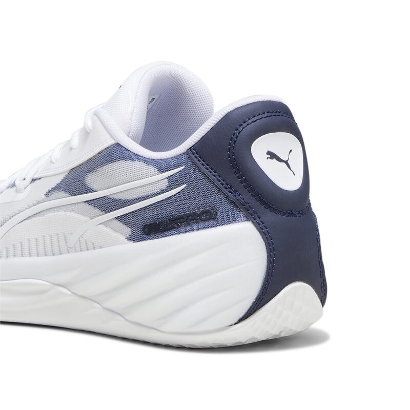 Scarpe da basket All-Pro NITRO Team PUMA White Navy Lime Squeeze Blue Yellow