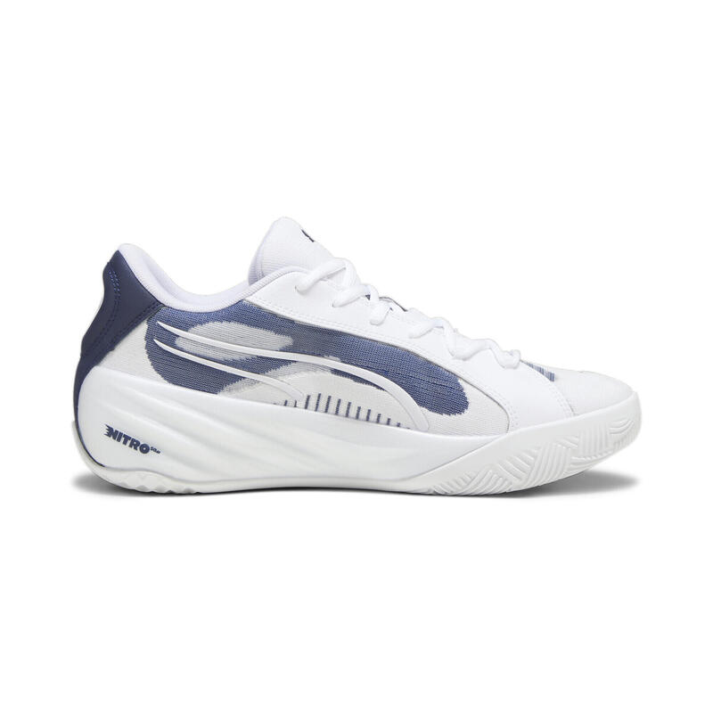 All-Pro NITRO Team basketbalschoenen PUMA White Navy Lime Squeeze Blue Yellow