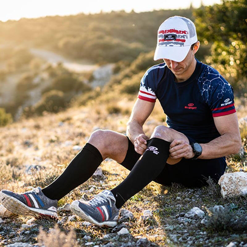 Chaussettes récupération noires PRORECUP ELITE EVO 3/4