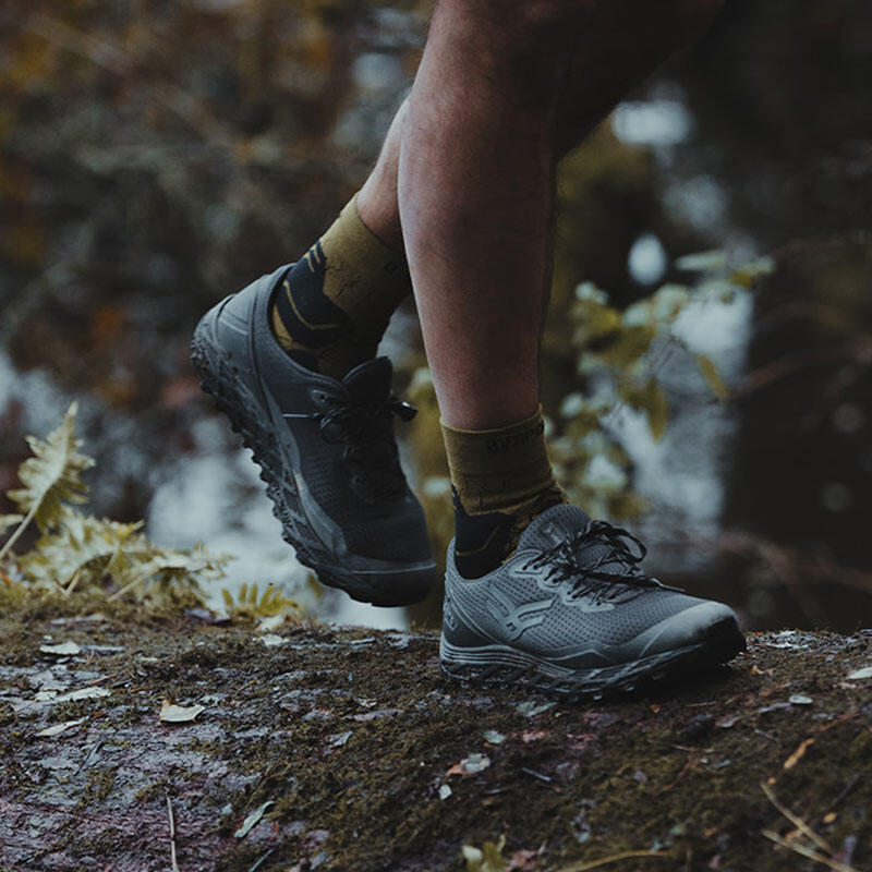 Chaussettes TREK GR MID "LYOCELL" Kaki/Noir 4/4
