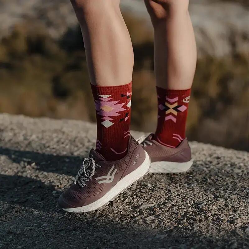 Chaussettes TREK GR Haute "LYOCELL" Aztec Bordeaux 2/4