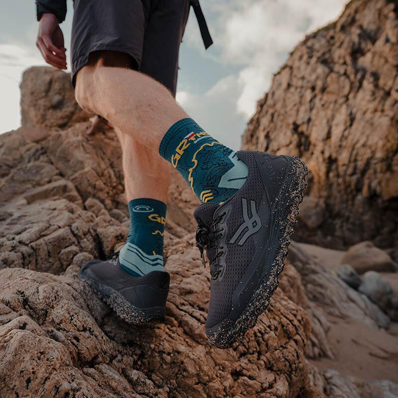 Trek Bv Sport Sportgr Haute Polyamide GR TMB Socks Blue / Yellow 4/5