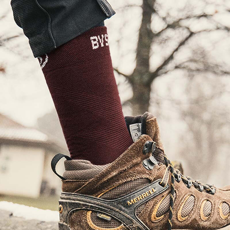 Chaussettes DOUBLE GR HAUTE "LYOCELL" Bordeaux 2/4