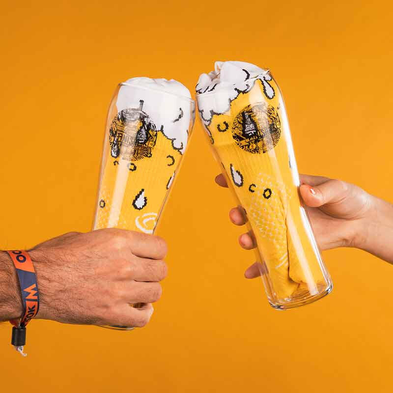 Chaussettes TRAIL ULTRA NUTRISOCKS Bière - Collector 3/5