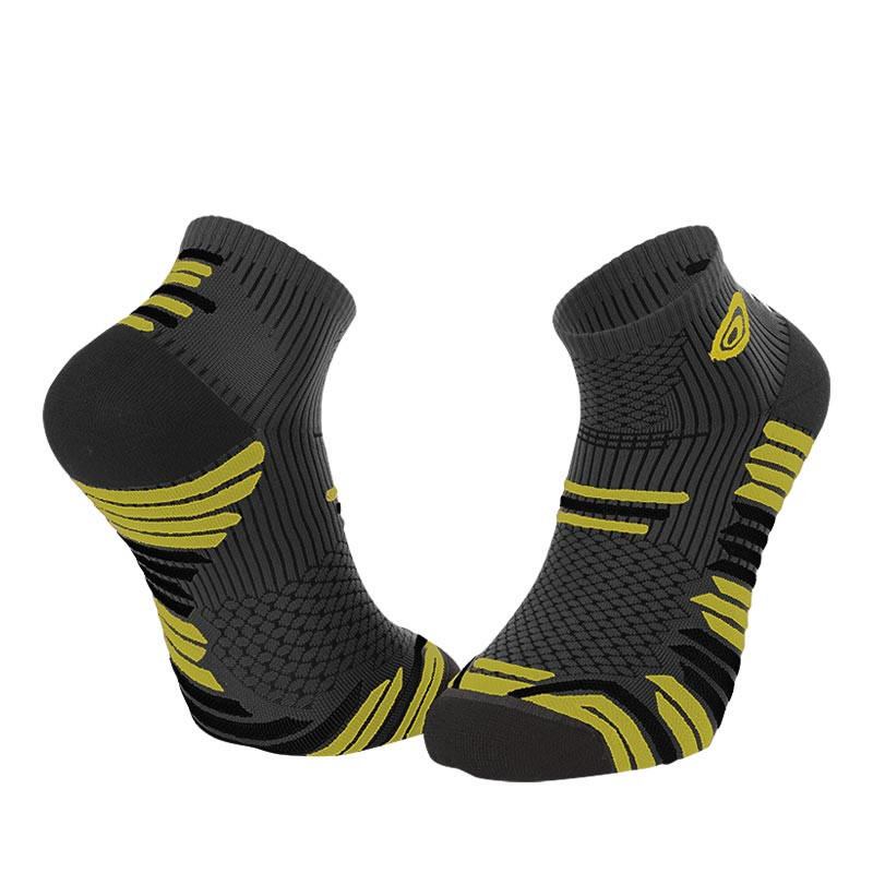 Socquettes TRAIL ELITE gris-jaune