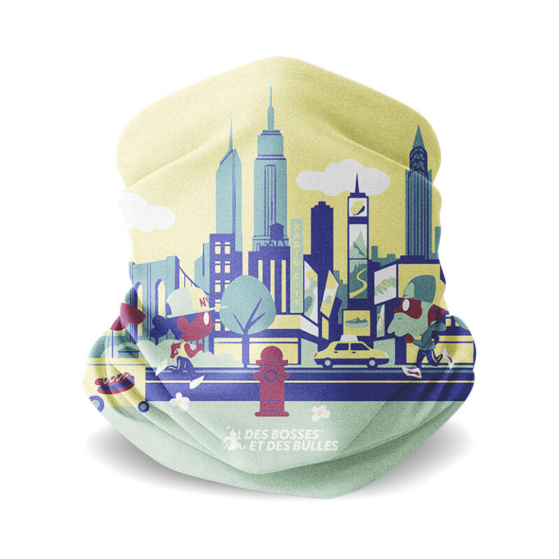 Bv Sport - Foulard Original Dbdb New-york - Mix - Tour De Cou - Jaune|vert - Taille Unique - Decathlon