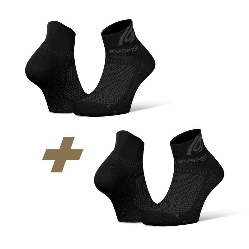 Pack X2 | Socquettes Running Light 3d Noir/noir