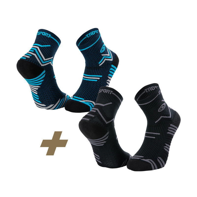 Pack chaussettes TRAIL ULTRA noir/noir-bleu