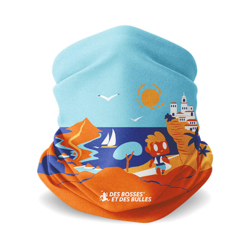 Bv Sport - Foulard Original Dbdb Corsica - Mix - Tour De Cou - Bleu|orange - Taille Unique - Decathlon