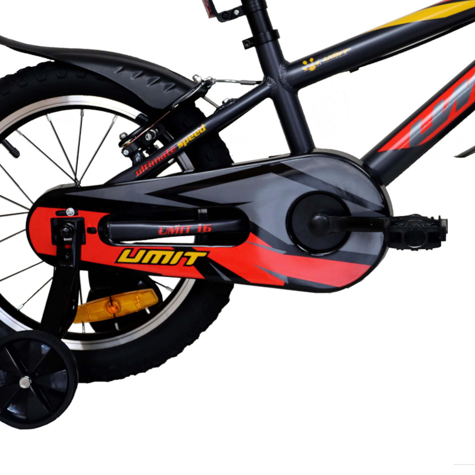 Mountain Bike Bambini 16” Umit Telaio Alluminio 160 Blu Arancio 2/4