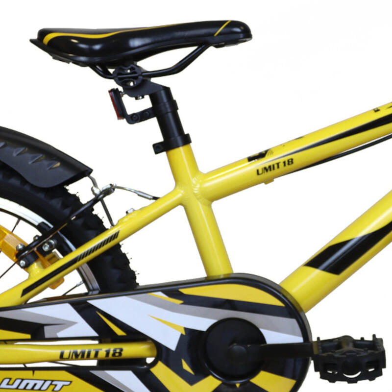 Bicicleta Montaña Niños 18" Umit Cuadro Aluminio 180 Amarillo
