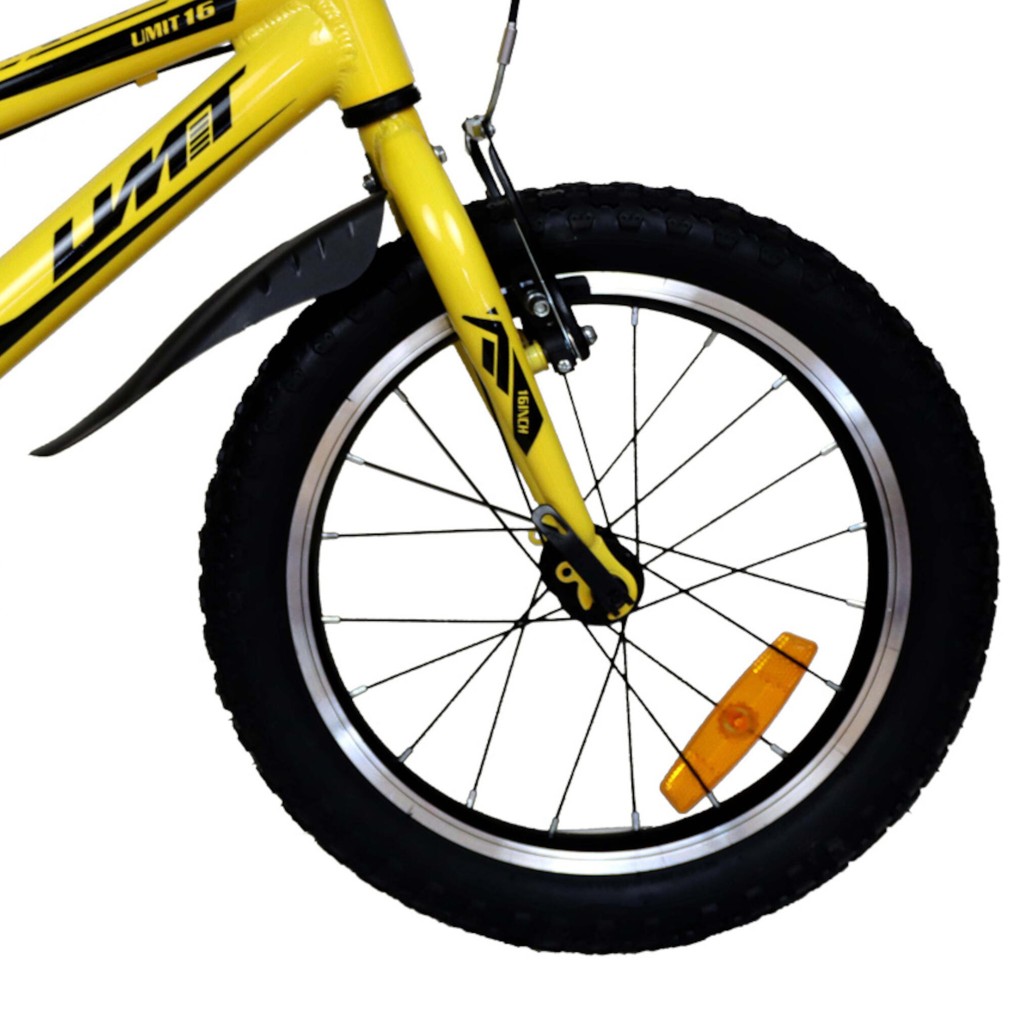 Bicicleta Montaña Niños 16" Umit Cuadro Aluminio 160 Amarilla 2/4