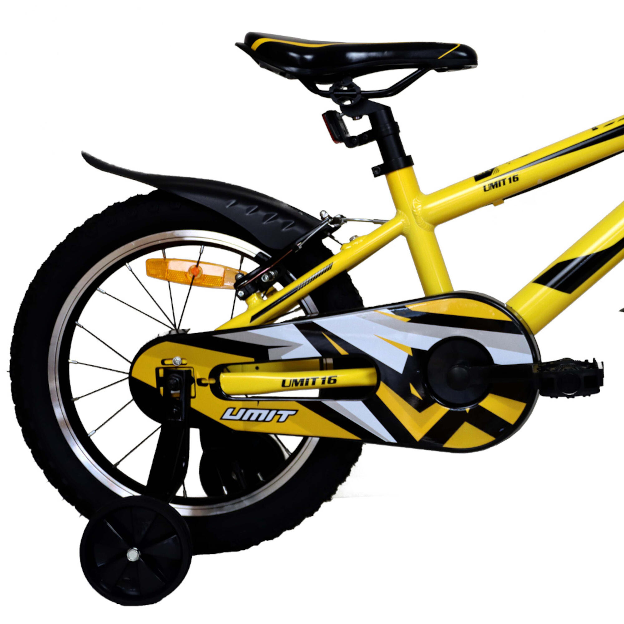 Bicicleta Montaña Niños 16" Umit Cuadro Aluminio 160 Amarilla 3/4