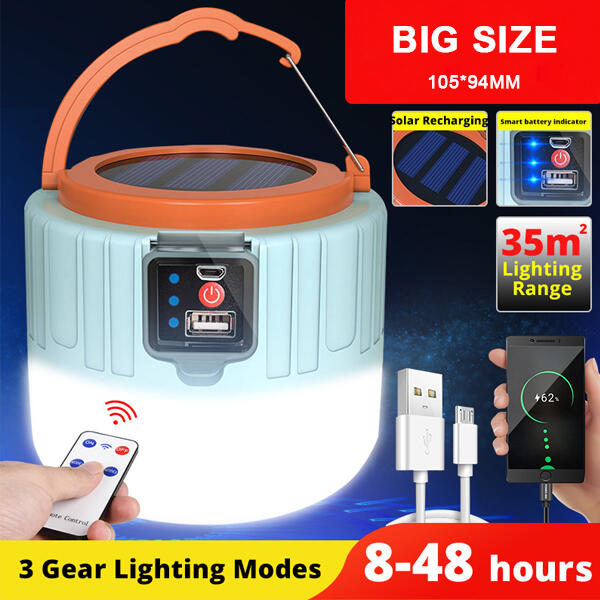Lâmpada para camping Inuitz - Lâmpada LED 1000 watts IP65 luz intermitente/SOS 6/6