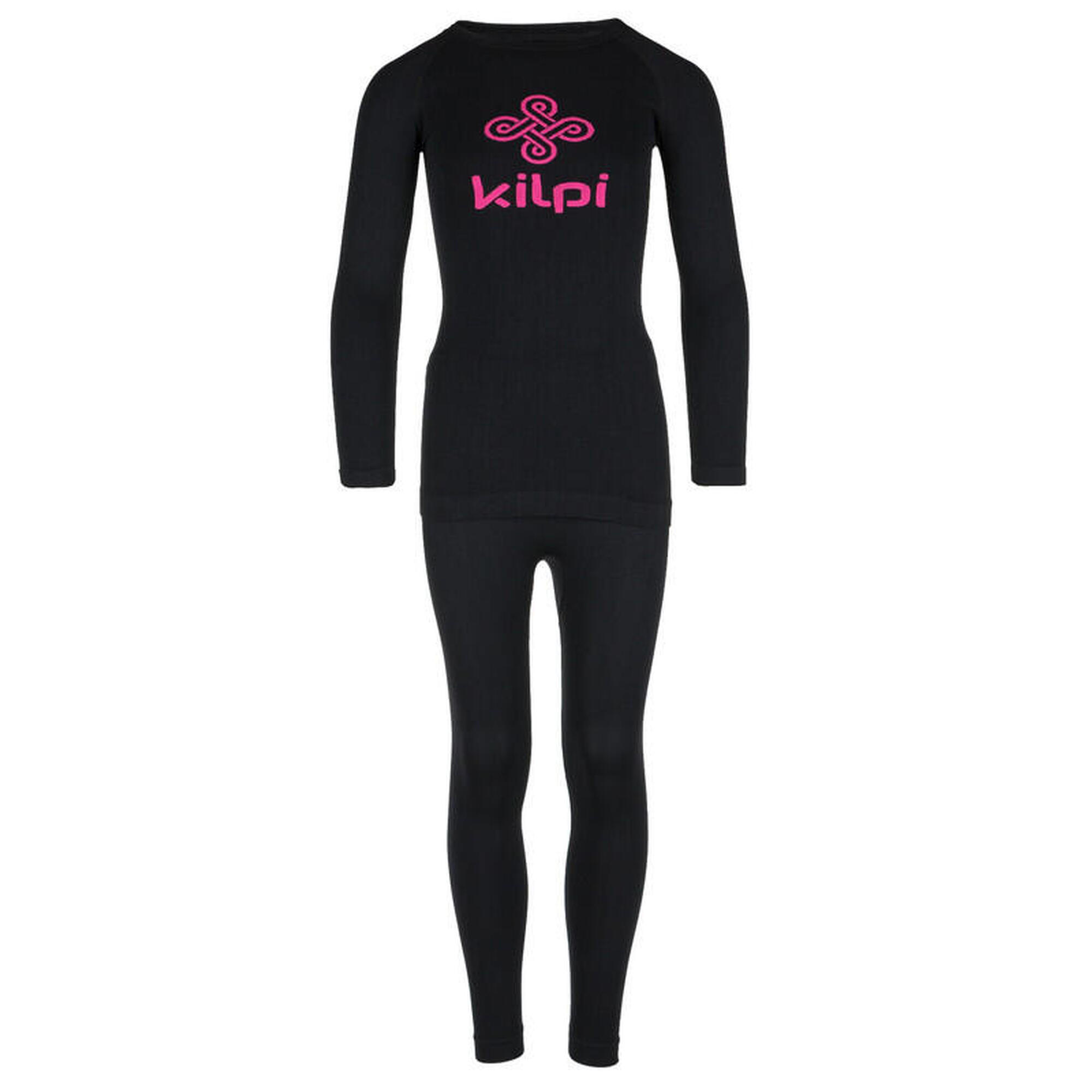 Set ropa interior térmica | camiseta + pantalón | CAROLINE-JG niños KILPI Negro
