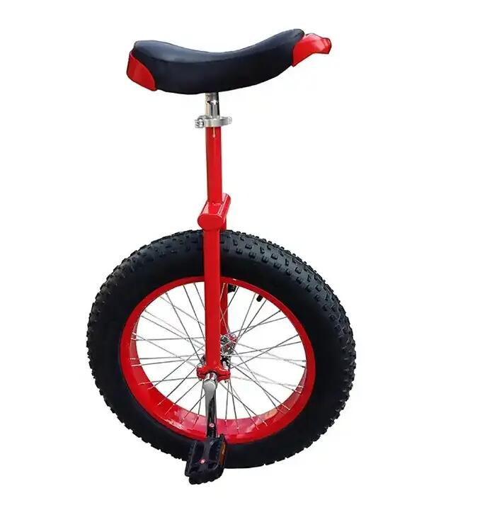 Funsport  All terrain Eenwieler 20" Rood met brede band voor trial rijden 4/4