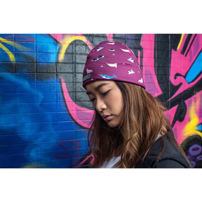 2mm Neoprene Beanie Diving Hood - Purple (articlife)