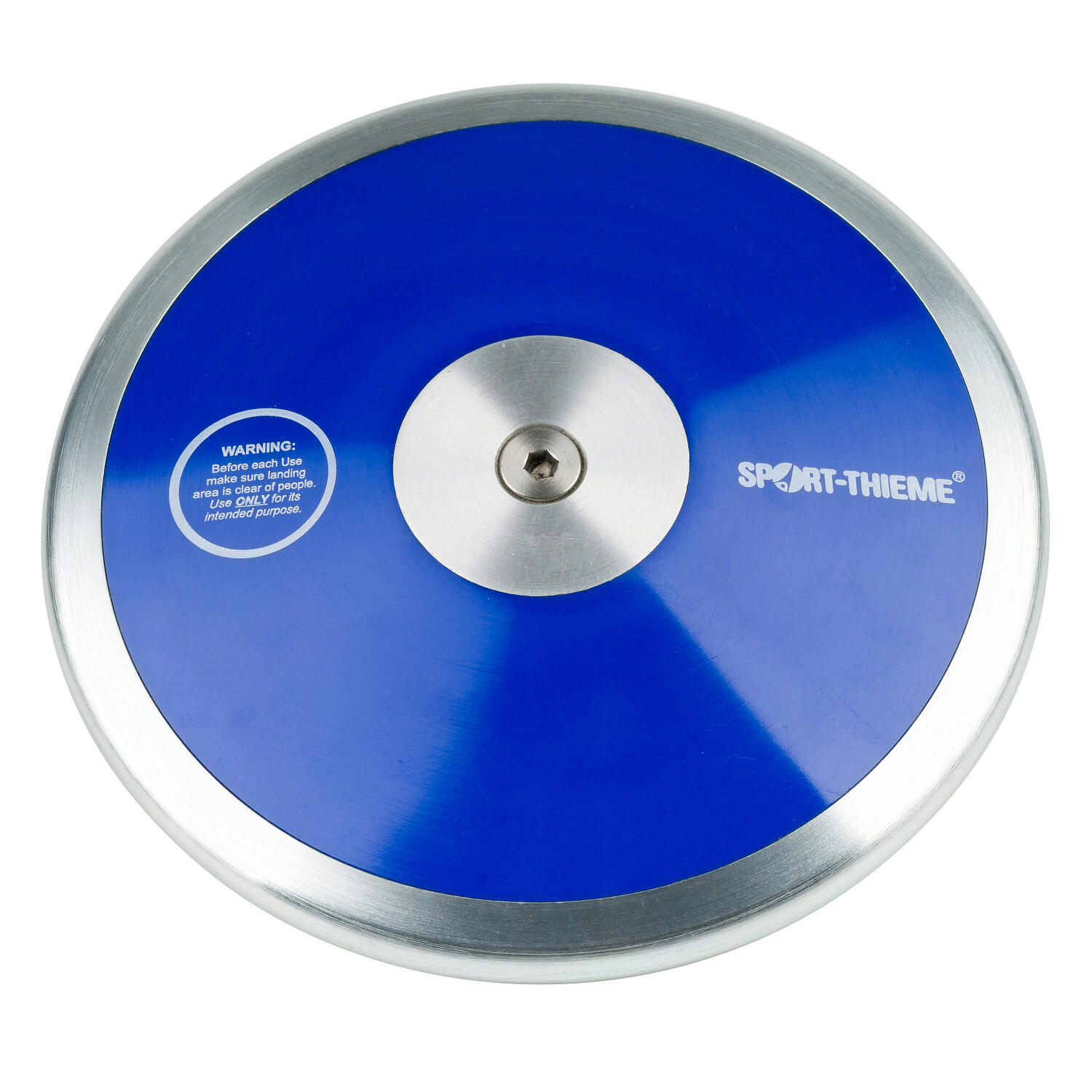 Wettkampfdiskus Club 1,5 kg Leichtathletik Unisex Blau-Silber 2/3