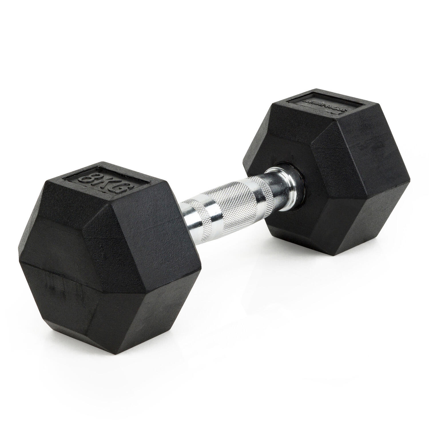 Dumbbell Rubber Hex 8 kg Gewichtheben Unisex 1/3