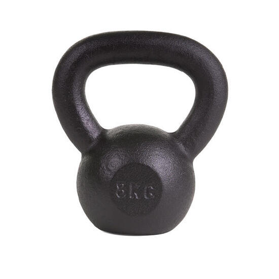 Kettlebell Pulverbeschichtet 8 kg Gewichtheben Unisex Schwarz
