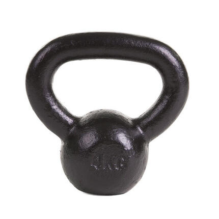 Kettlebell 4 kg Gewichtheben Unisex Schwarz