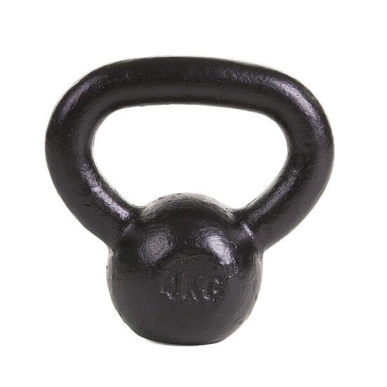 Kettlebell 4 kg Gewichtheben Unisex Schwarz
