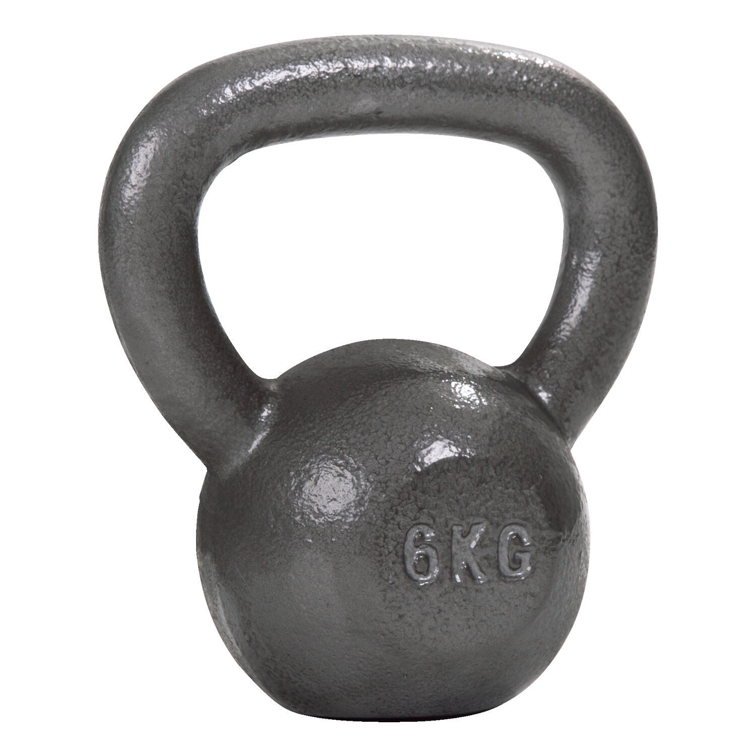 Kettlebell Hammerschlag, lackiert, Grau 6 kg Gewichtheben Unisex Grau 1/3