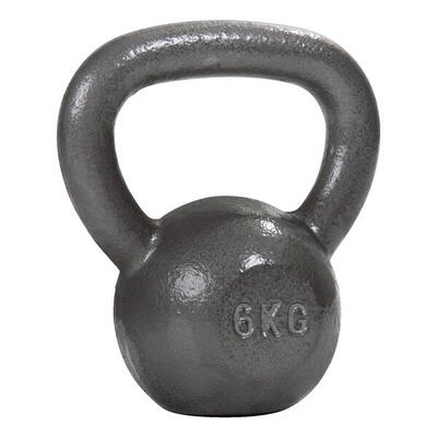 Kettlebell Hammerschlag, lackiert, Grau 6 kg Gewichtheben Unisex Grau