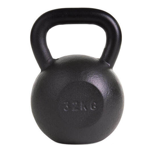 Kettlebell Pulverbeschichtet 32 kg Gewichtheben Unisex Schwarz