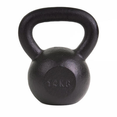 Kettlebell Pulverbeschichtet 14 kg Gewichtheben Unisex Schwarz