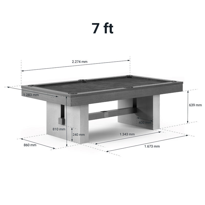 Bison Table de billard Table de billard Bison « Loft » + kit de billard pool