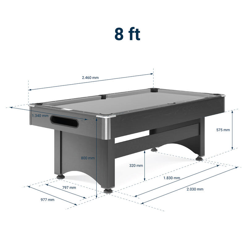 Sportime Billardtisch Galant, Königsblau, 8 ft = 246x134 cm