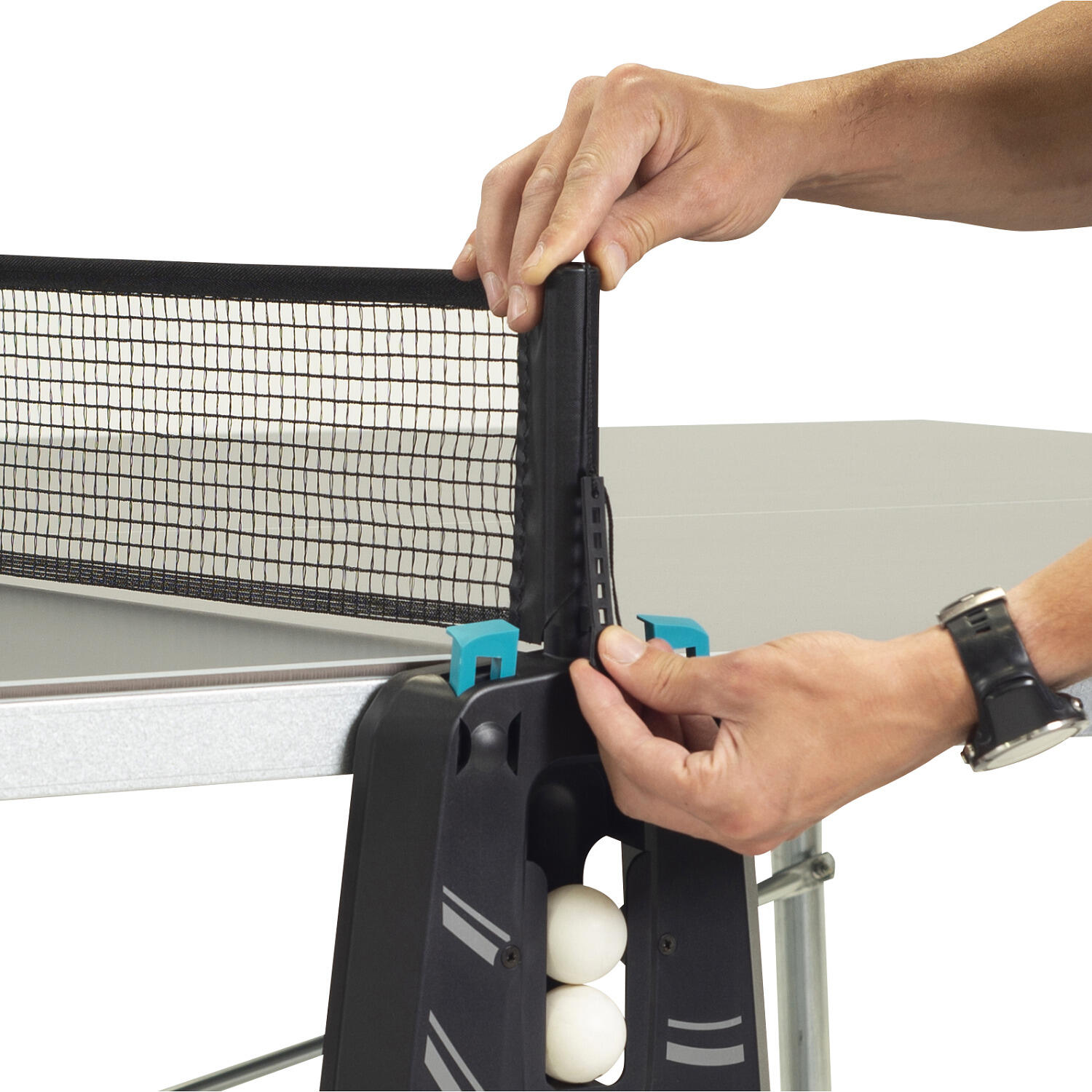 Tischtennis-Set 200X Outdoor Grau Tischtennis Unisex Grau 2/6