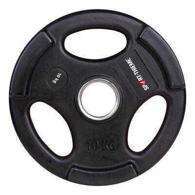 Hantelscheibe Wettkampf. PU 10 kg Gewichtheben Unisex Schwarz