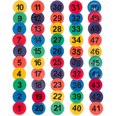 Bodenmarkierungs-Set Zahlen/Buchstaben Zahlen 1–50 Leichtathletik Unisex