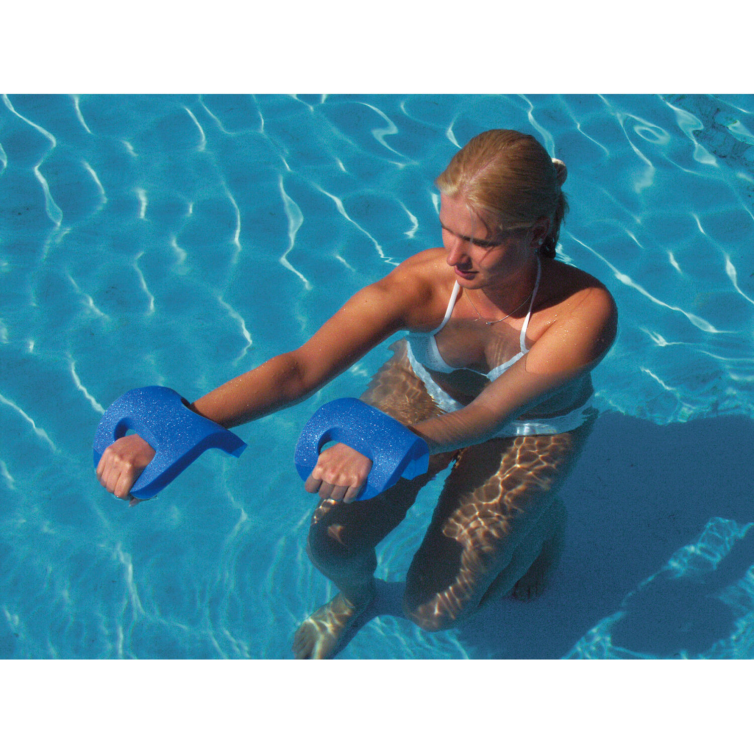 Gants Aqua Kickboxing Beco - Bleu électrique, mousse PE, paire 4/4