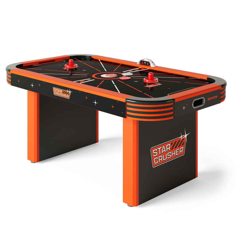 Sportime Airhockey-Tisch LED, 6 ft, Star Crusher Orange