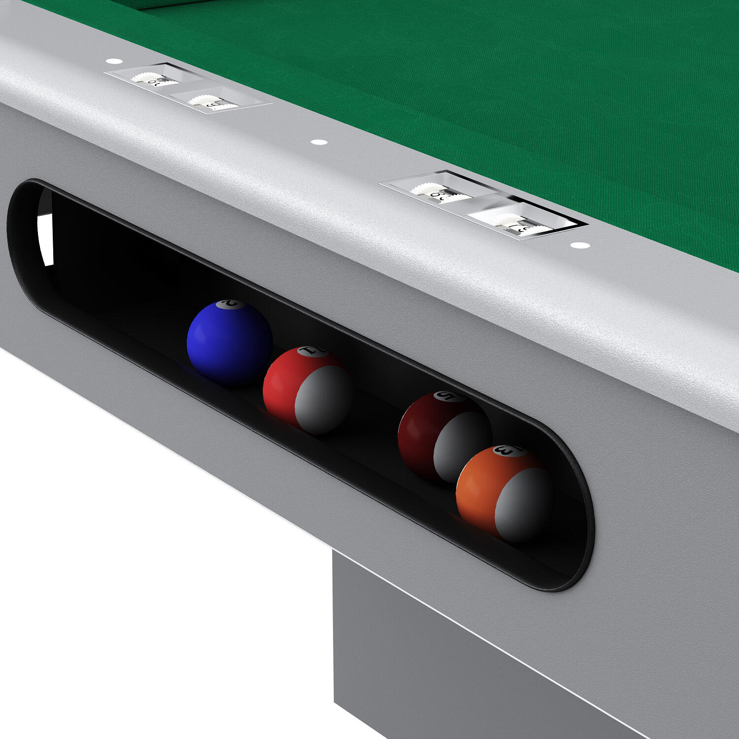 Billardtisch Club Pro III Dekor Grau EuroSpeed Grün 7 ft (Spielfeld 198x99 cm 2/6