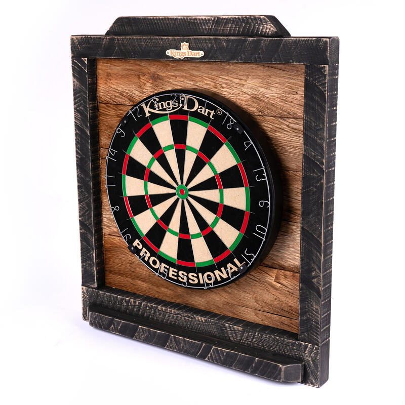 Kings Dart Dartboard Surround Pine, Black-Vintage