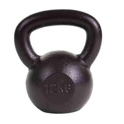Kettlebell 12 kg Gewichtheben Unisex Schwarz
